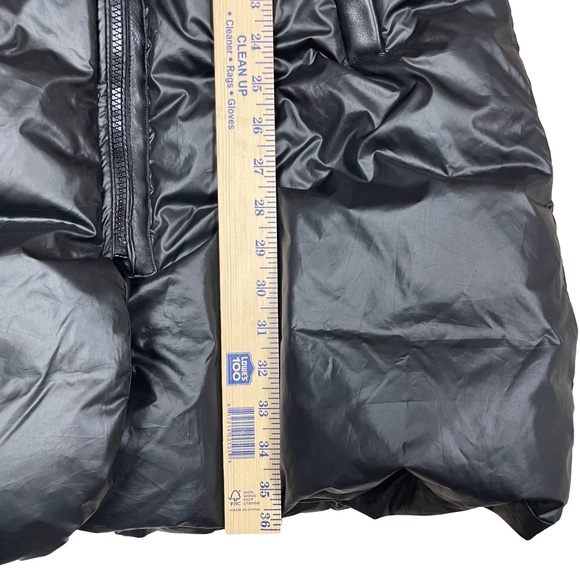 Jessie G. Puffer Coat Down Fur Belt Black Women’s Size L - Picture 14 of 16